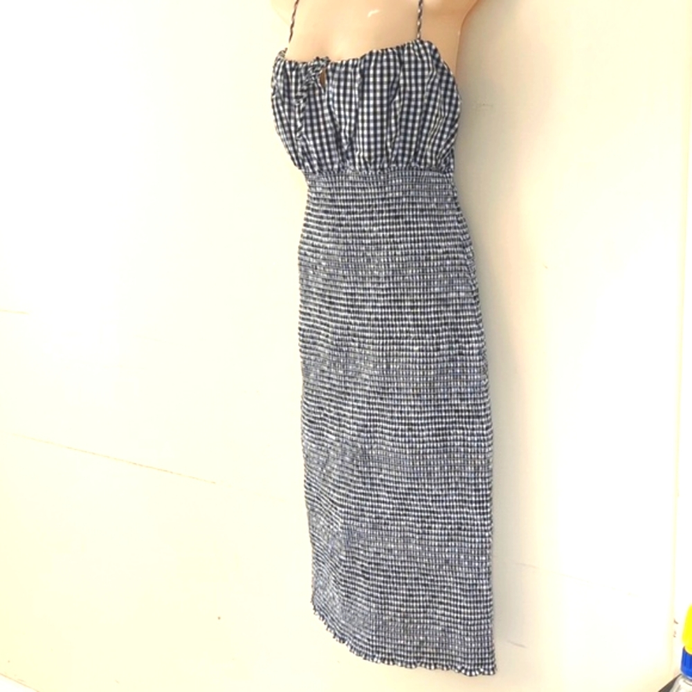 J. Crew Smocked TIe-Front Dress in Gingham - Picture 6 of 16